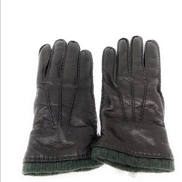 Bloomingdales Mens Cashmere & Leather Gloves Small - Picture 2 of 6